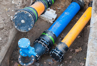 Diverse Leitungen Wasser Gas